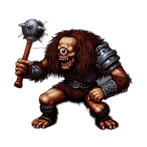 staff, creature, animal, weapon, pixel art, concept art, fantasy art, anthropomorphic transparent PNG cut-out