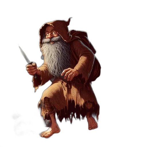 staff, creature, fantasy art, concept art, pixel art, 3d render, old, man transparent PNG cut-out