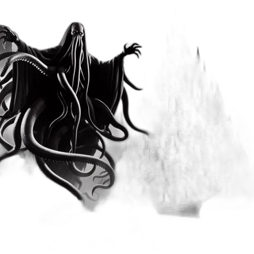 mask, hair, creature, dragon, concept art, fantasy art, comic book art, 3d render transparent PNG cut-out