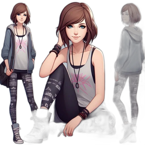 jacket, dress, concept art, fantasy art, pixel art, cartoon, monochrome, dark transparent PNG cut-out