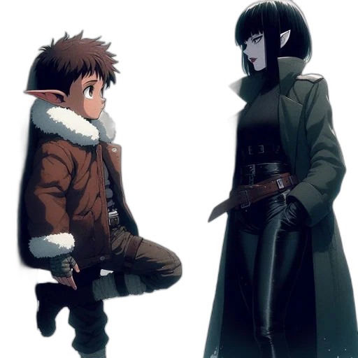 jacket, concept art, anime, comic book art, pixel art, snow, outer space, dark transparent PNG cut-out