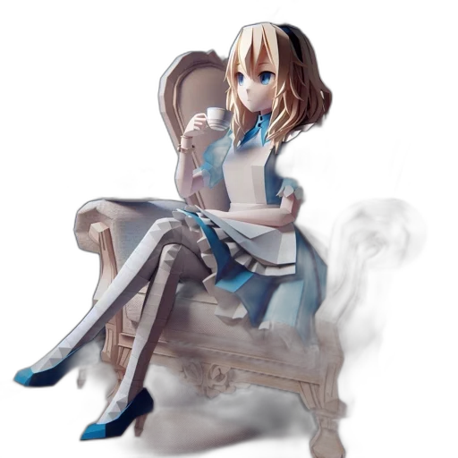 dress, staff, robot, furniture, concept art, fantasy art, anime, 3d render transparent PNG cut-out