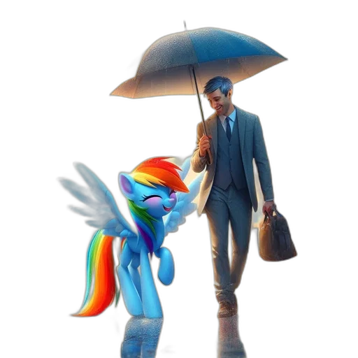 umbrella, staff, concept art, pixel art, fantasy art, 3d render, rain, underwater transparent PNG cut-out