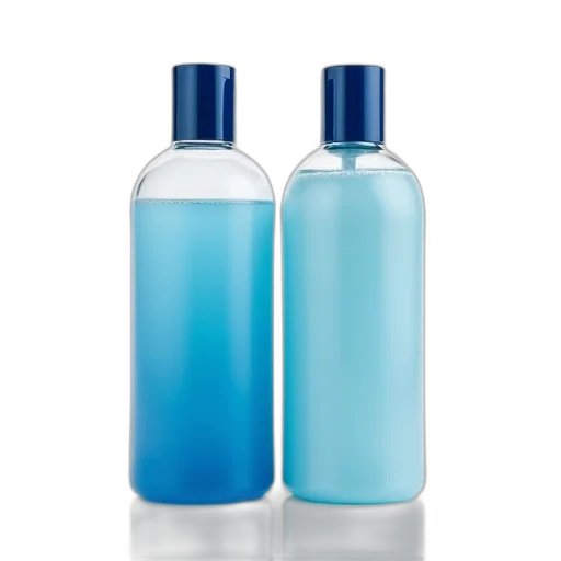 bottle, 3d render, blue, two, bottles, beauty, works, professional transparent PNG cut-out