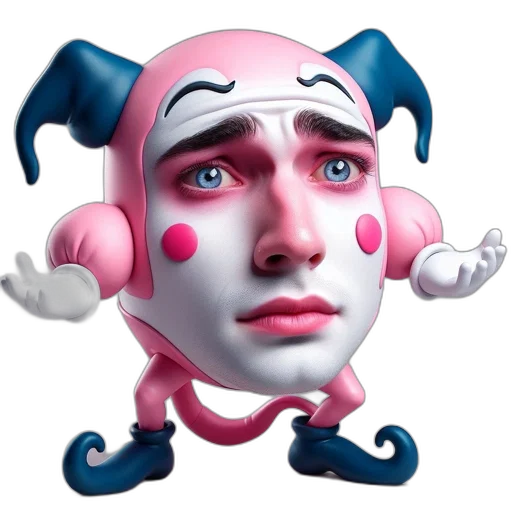 face, creature, robot, mask, concept art, 3d render, cartoon, photorealistic transparent PNG cut-out