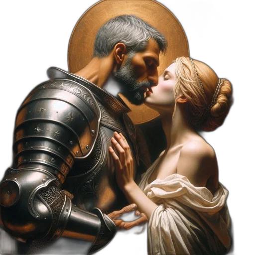 sword, fantasy art, photorealistic, concept art, oil painting, fire, underwater, romantic transparent PNG cut-out