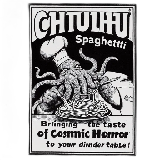 food, furniture, illustrates, cthulhu, cosmic, entity, donning, chef transparent PNG cut-out