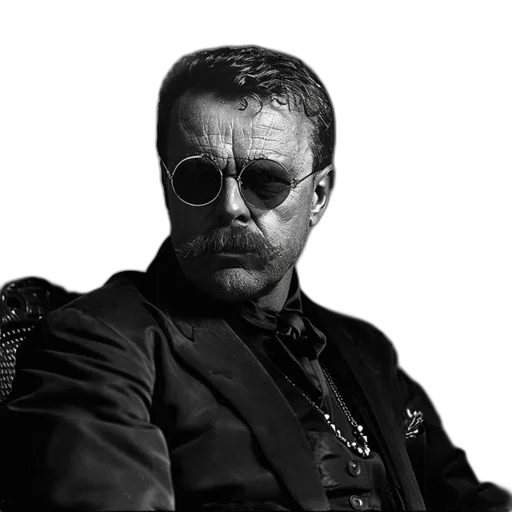 jacket, staff, cyberpunk, photorealistic, comic book art, concept art, middle-aged, man transparent PNG cut-out