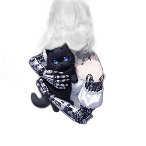 creature, robot, mask, animal, 3d render, concept art, fantasy art, photorealistic transparent PNG cut-out