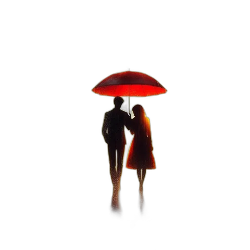 umbrella, dress, hat, 3d render, photorealistic, pixel art, concept art, rain transparent PNG cut-out