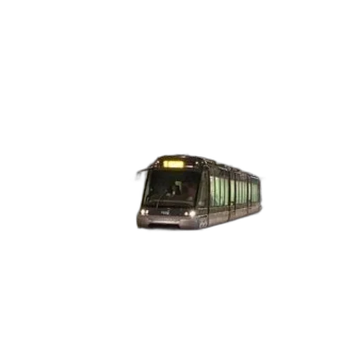 car, 3d render, photorealistic, modern, tram, travels, through, wet transparent PNG cut-out