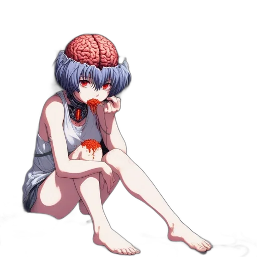 hat, robot, food, creature, pixel art, anime, concept art, watercolor transparent PNG cut-out