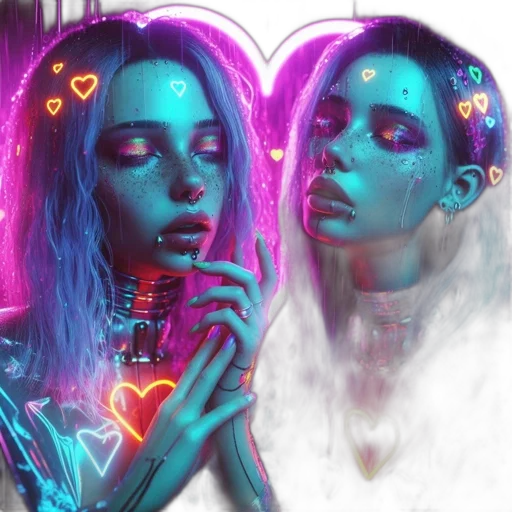 mask, face, jewelry, robot, cyberpunk, concept art, fantasy art, vaporwave transparent PNG cut-out