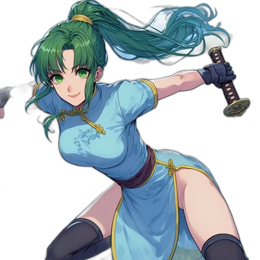 sword, staff, weapon, anime, concept art, fantasy art, pixel art, green transparent PNG cut-out