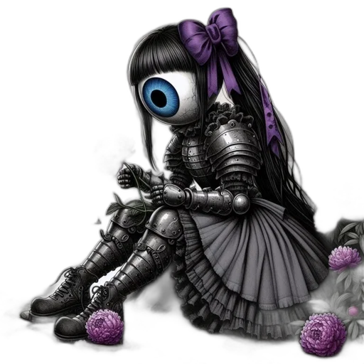 robot, creature, dress, weapon, fantasy art, concept art, pixel art, comic book art transparent PNG cut-out