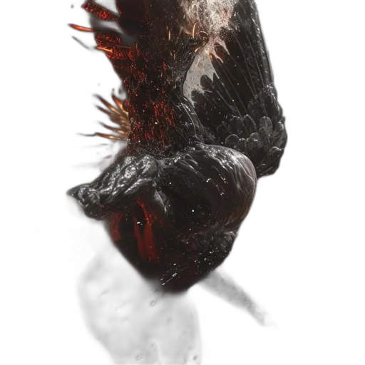 creature, hair, animal, dragon, concept art, 3d render, photorealistic, fantasy art transparent PNG cut-out