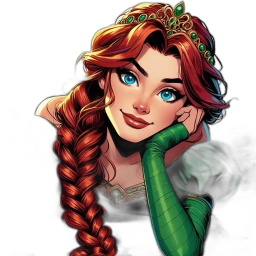 jewelry, crown, staff, fantasy art, comic book art, concept art, pixel art, green transparent PNG cut-out