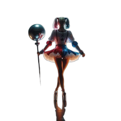 robot, dress, staff, umbrella, concept art, 3d render, fantasy art, pixel art transparent PNG cut-out