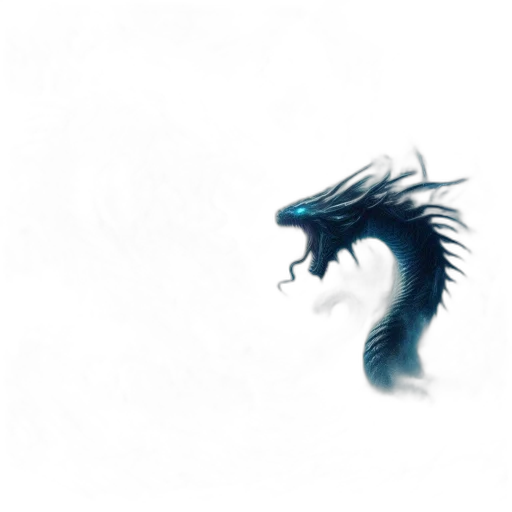 dragon, creature, animal, hair, concept art, fantasy art, 3d render, photorealistic transparent PNG cut-out