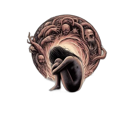 mask, hair, crown, face, concept art, fantasy art, watercolor, comic book art transparent PNG cut-out