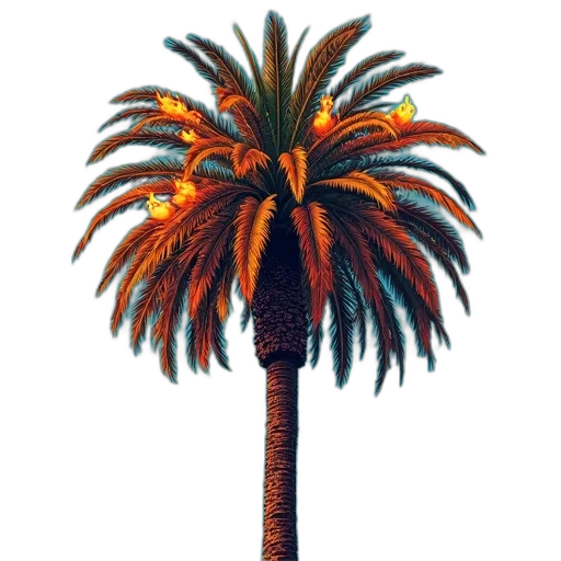 tree, hat, umbrella, staff, photorealistic, vaporwave, watercolor, concept art transparent PNG cut-out
