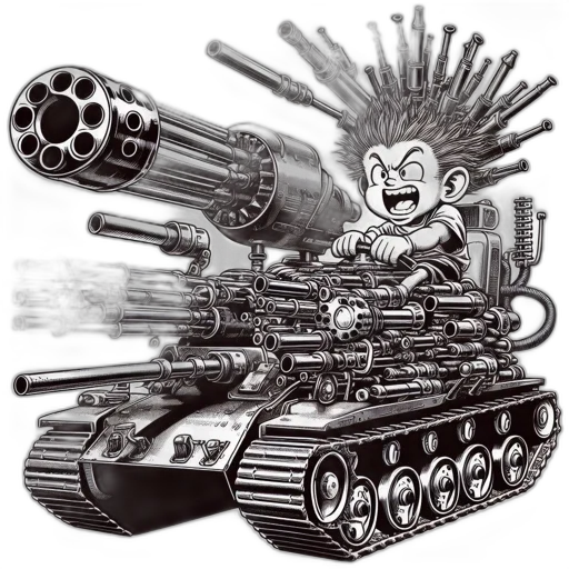 weapon, robot, concept art, comic book art, cartoon, image, portrays, young transparent PNG cut-out