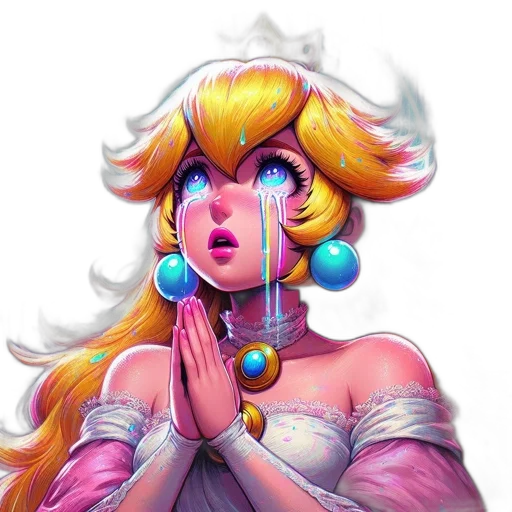crown, fantasy art, concept art, pixel art, vaporwave, pastel, colorful, neon transparent PNG cut-out