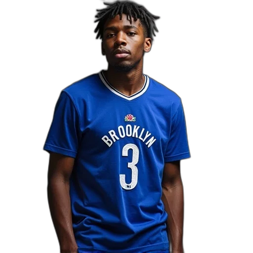 youth, brooklyn, nets, derrick, evans, royal, shirt transparent PNG cut-out