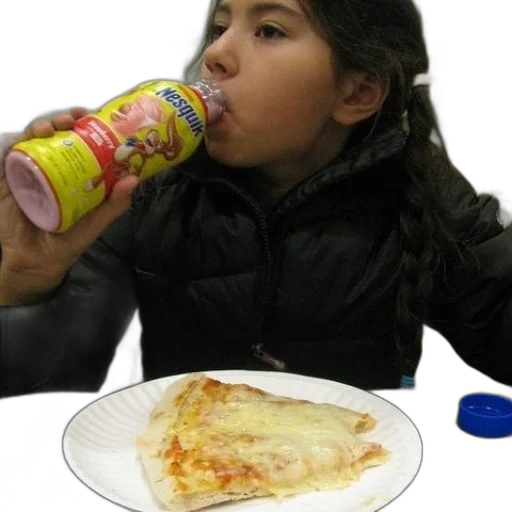 food, jacket, bottle, weapon, photorealistic, 3d render, young, girl transparent PNG cut-out