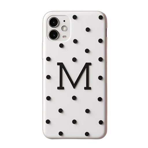 monochrome, polka, dot, iphone transparent PNG cut-out