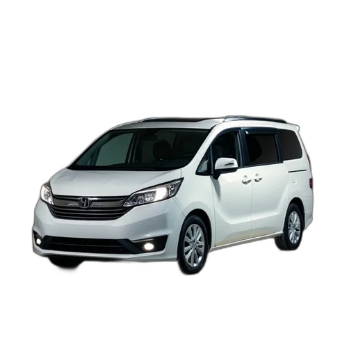 car, 3d render, white, minivan transparent PNG cut-out