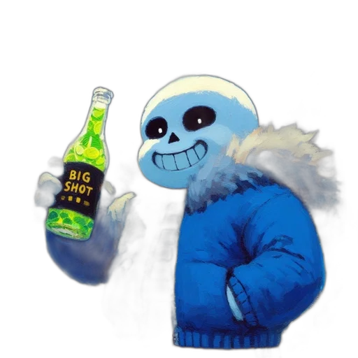 jacket, bottle, creature, staff, pixel art, concept art, 3d render, fantasy art transparent PNG cut-out