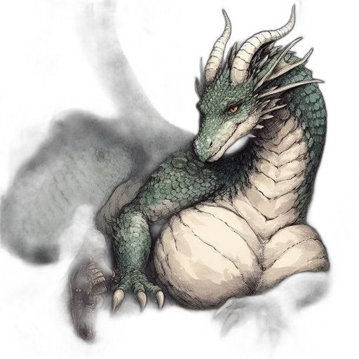 dragon, creature, animal, staff, fantasy art, concept art, photorealistic, pixel art transparent PNG cut-out