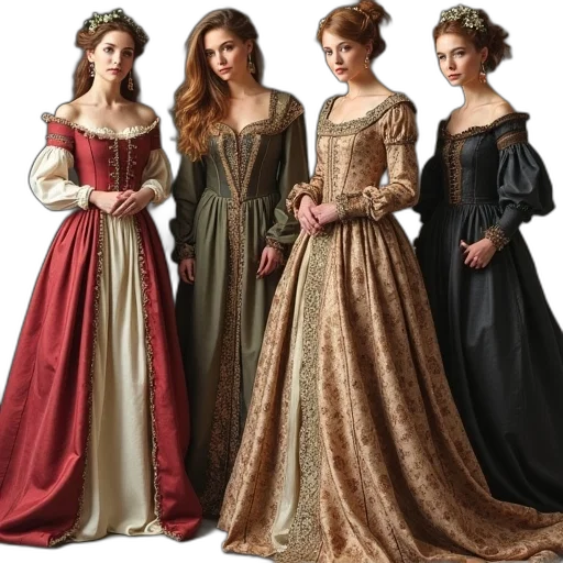 dress, photorealistic, oil painting, fantasy art transparent PNG cut-out