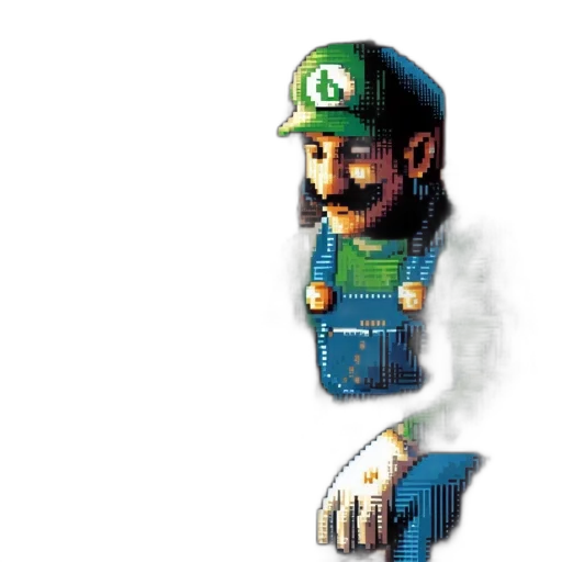 mask, hat, face, animal, pixel art, concept art, 3d render, comic book art transparent PNG cut-out