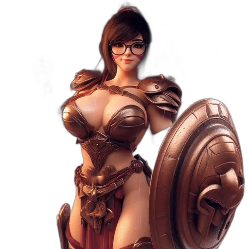 dress, weapon, fantasy art, concept art, comic book art, 3d render, armored, rain-protecting transparent PNG cut-out