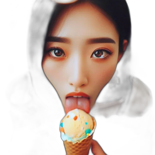 food, face, creature, photorealistic, cartoon, fantasy art, concept art, pastel transparent PNG cut-out