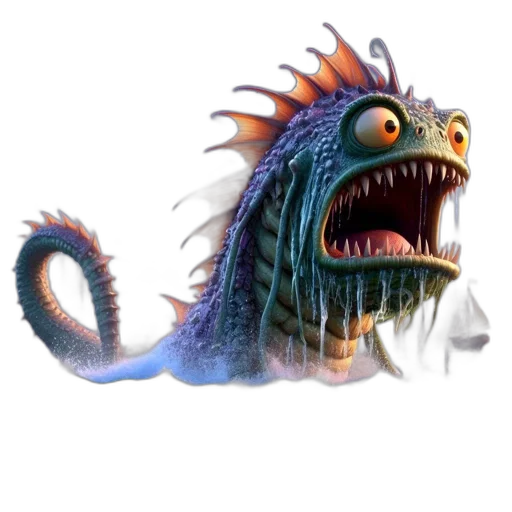 dragon, creature, animal, staff, concept art, 3d render, fantasy art, photorealistic transparent PNG cut-out