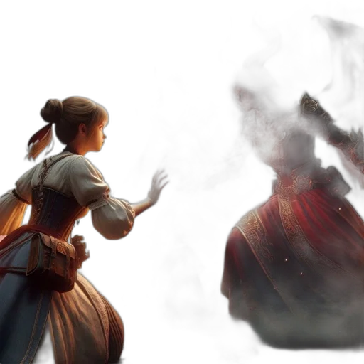 staff, concept art, fantasy art, photorealistic, 3d render, fog, fire, young transparent PNG cut-out
