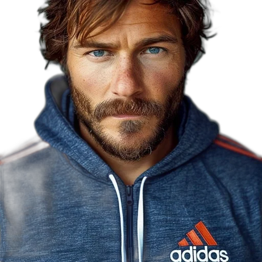 jacket, face, dragon, animal, photorealistic, man, beard, intense transparent PNG cut-out