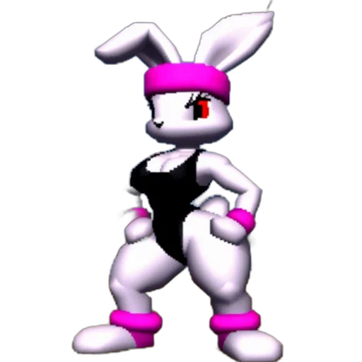animal, dress, hat, weapon, 3d render, pixel art, concept art, vaporwave transparent PNG cut-out