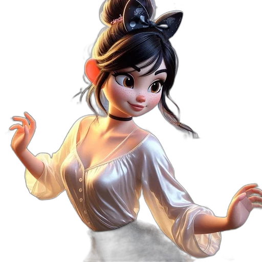 dress, staff, mask, face, 3d render, concept art, fantasy art, anime transparent PNG cut-out