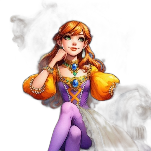 dress, crown, staff, jewelry, fantasy art, concept art, pixel art, 3d render transparent PNG cut-out