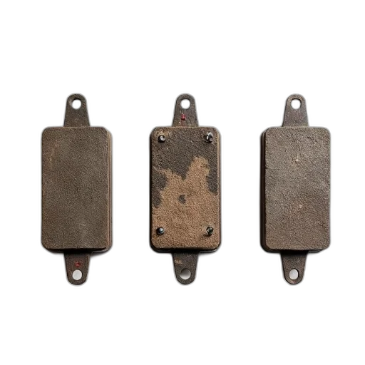jewelry, shoes, earth tones, set, three, worn-out, brake, pads transparent PNG cut-out