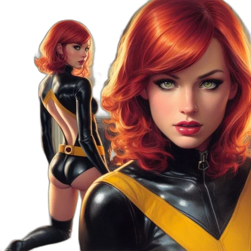 comic book art, concept art, fantasy art, photorealistic, golden, two, portraits, highlight transparent PNG cut-out