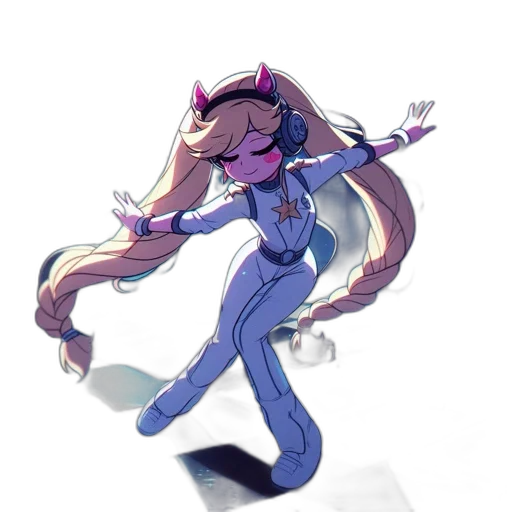 staff, robot, creature, dress, anime, concept art, vaporwave, cartoon transparent PNG cut-out