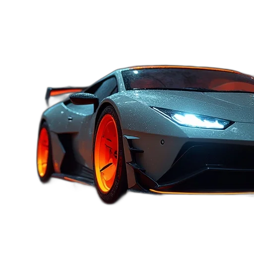 car, robot, 3d render, concept art, photorealistic, fantasy art, neon, instant transparent PNG cut-out