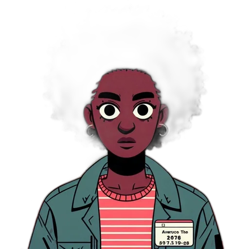 jacket, face, hair, creature, cartoon, concept art, comic book art, anime transparent PNG cut-out