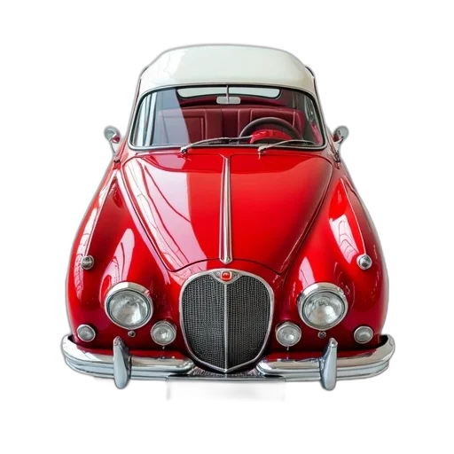 car, crown, animal, photorealistic, 3d render, concept art, red, white transparent PNG cut-out
