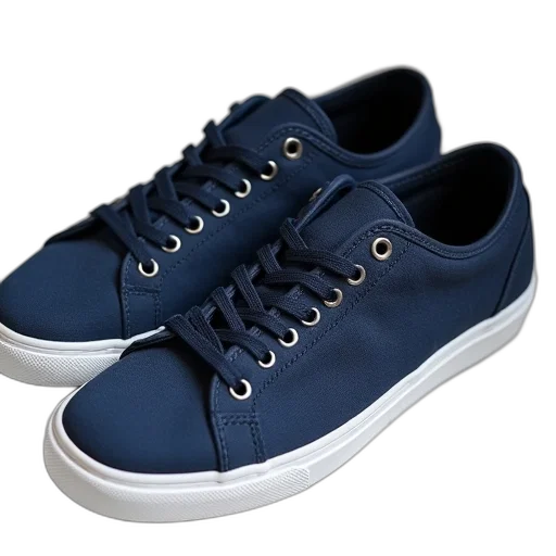shoes, blue, navy, canvas transparent PNG cut-out